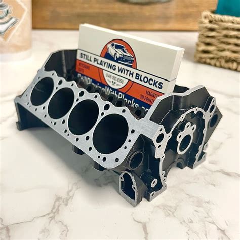 chevy engine block card holder.